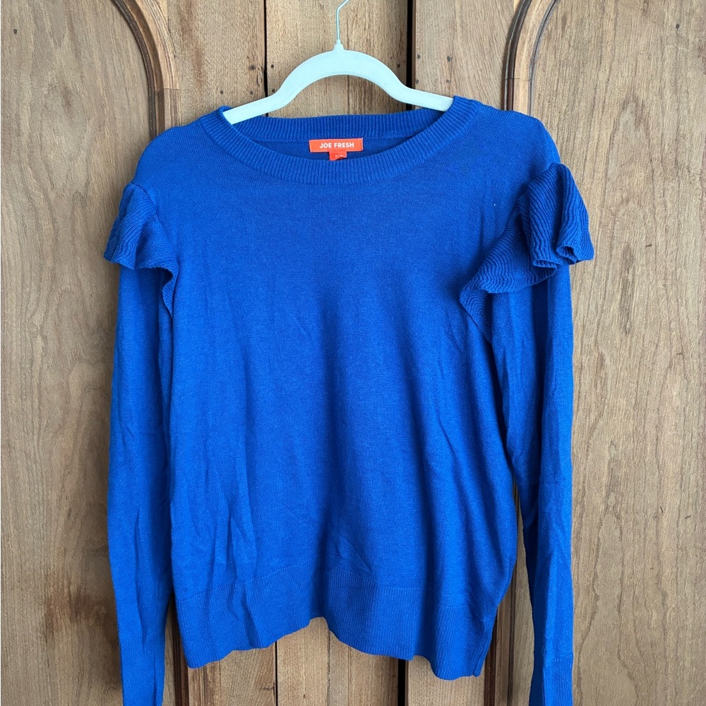 Joe Fresh ruffle sleeve sweater